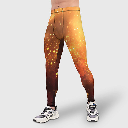 Мужские тайтсы Золотая блестящая текстура / 3D-принт – фото 3