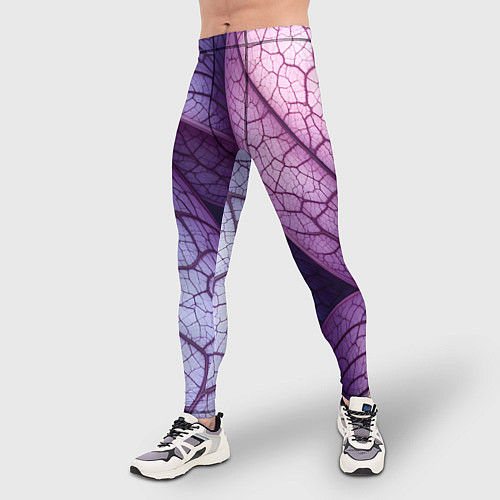 Мужские тайтсы Прожилки экзотического растения / 3D-принт – фото 3
