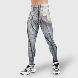Тайтсы мужские Прожилки листьев, цвет: 3D-принт — фото 2