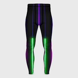 Мужские тайтсы Color Purple green pink