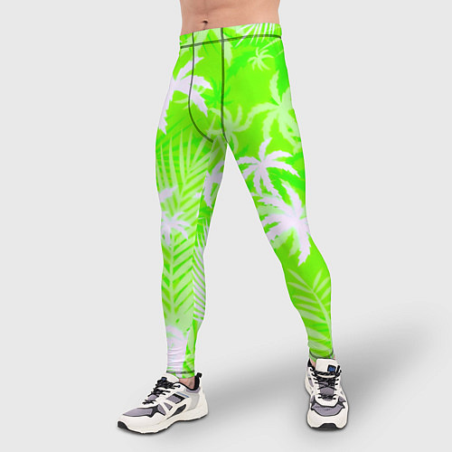 Мужские тайтсы Кислотные тропики / 3D-принт – фото 3
