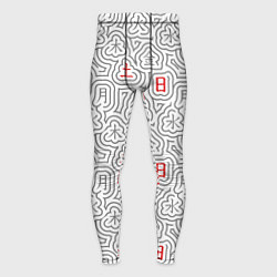 Мужские тайтсы Серые будни и красные выходные иероглифами
