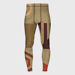Тайтсы мужские Геометрические фигуры 2025, цвет: 3D-принт