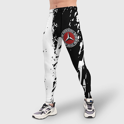 Мужские тайтсы Mercedes краски текстура / 3D-принт – фото 3