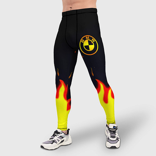 Мужские тайтсы BMW огненный / 3D-принт – фото 3