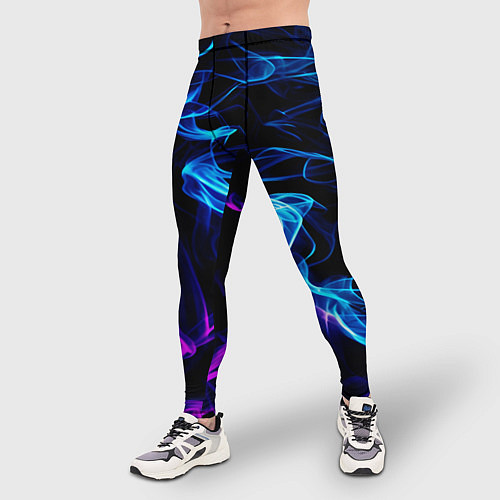 Мужские тайтсы Color blue pink / 3D-принт – фото 3