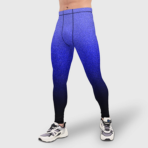 Мужские тайтсы Градиент индиго из синего в чёрный / 3D-принт – фото 3