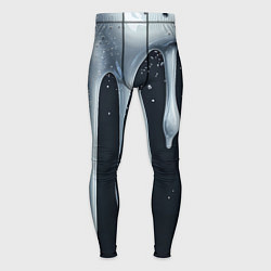 Тайтсы мужские Белая объемная слизь текстура, цвет: 3D-принт