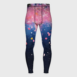 Мужские тайтсы Розово-синяя текстура