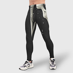 Тайтсы мужские Белая слизь текстура, цвет: 3D-принт — фото 2