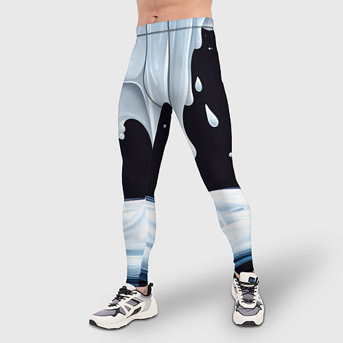 Мужские тайтсы Молочная текстура / 3D-принт – фото 3