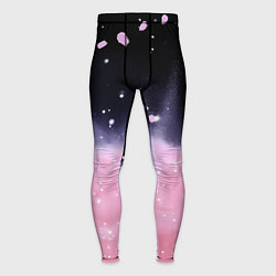 Тайтсы мужские Розовая текстура с лепестками, цвет: 3D-принт