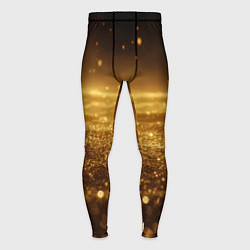 Мужские тайтсы Золотая пыль на черном