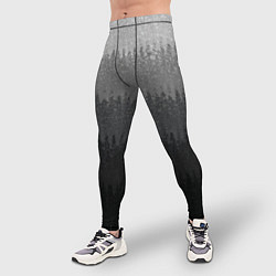 Тайтсы мужские Градиент полосами тёмно-серый графитовый, цвет: 3D-принт — фото 2