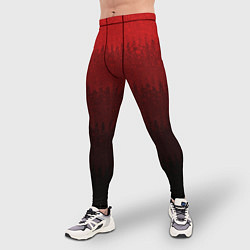 Тайтсы мужские Градиент красный текстурные полосы, цвет: 3D-принт — фото 2