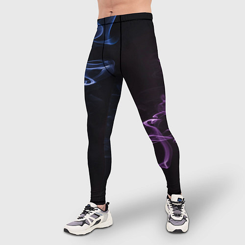 Мужские тайтсы Color black blue pink / 3D-принт – фото 3