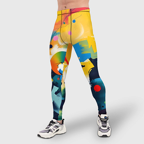 Мужские тайтсы Абстракция в деталях / 3D-принт – фото 3