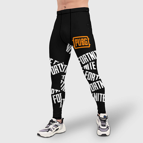Мужские тайтсы Fortnite x pubg / 3D-принт – фото 3
