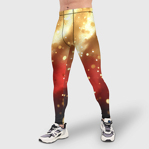 Мужские тайтсы Волнистая текстура с блестками / 3D-принт – фото 3