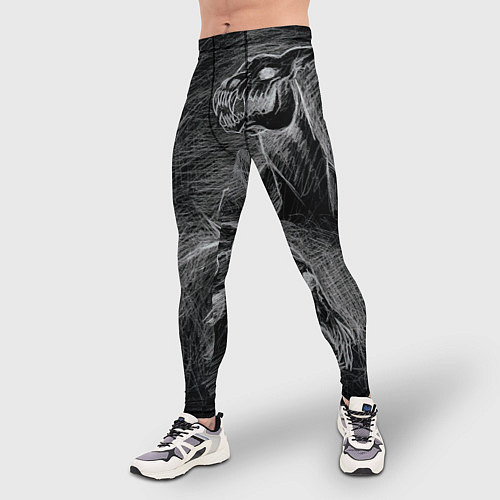 Мужские тайтсы Черепа лошадей - эскиз / 3D-принт – фото 3