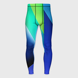 Тайтсы мужские Color blue green, цвет: 3D-принт