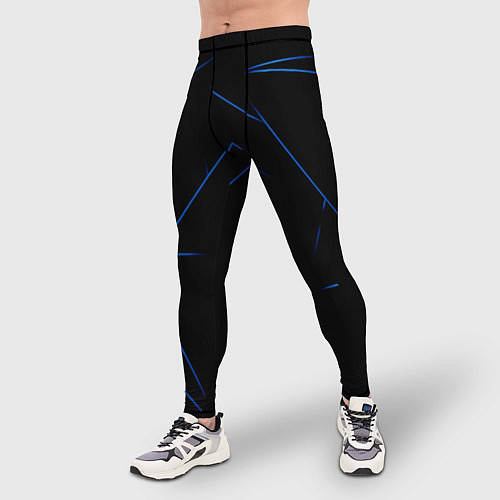 Мужские тайтсы Color blue line / 3D-принт – фото 3