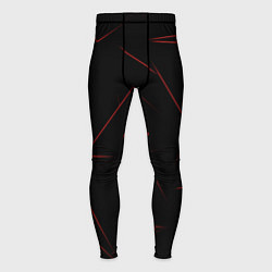 Тайтсы мужские Color red line, цвет: 3D-принт
