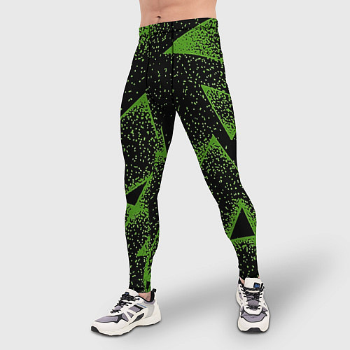 Мужские тайтсы Triangles with dots / 3D-принт – фото 3