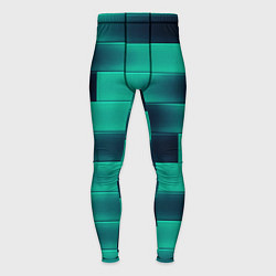 Тайтсы мужские Color light blue square, цвет: 3D-принт