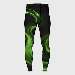 Тайтсы мужские Green black, цвет: 3D-принт