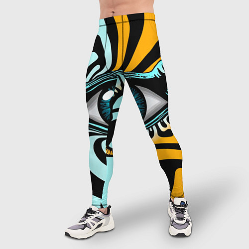Мужские тайтсы Глаз - психоделика / 3D-принт – фото 3