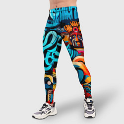 Тайтсы мужские Abstract graffiti - ai art, цвет: 3D-принт — фото 2