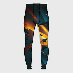 Мужские тайтсы Космический неоновый разлом