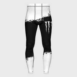 Тайтсы мужские Monster energy белые краски, цвет: 3D-принт