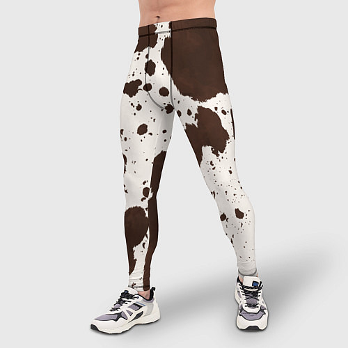 Мужские тайтсы Коровий принт / 3D-принт – фото 3