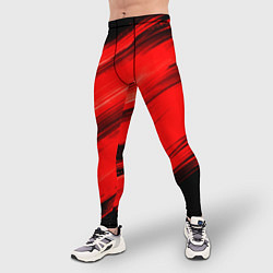 Тайтсы мужские Красные мазги краски на черном, цвет: 3D-принт — фото 2