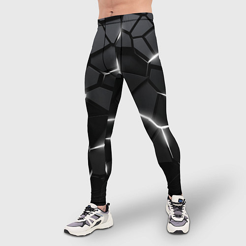 Мужские тайтсы Броня с белым свечением / 3D-принт – фото 3