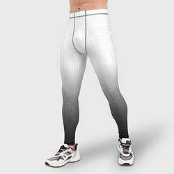 Тайтсы мужские Из белого в чёрный градиент с точками, цвет: 3D-принт — фото 2