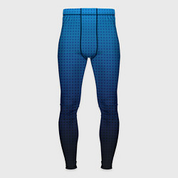 Мужские тайтсы Из голубого в чёрный градиент с точками