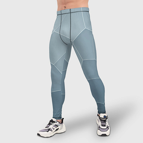 Мужские тайтсы Текстура из неровных плит / 3D-принт – фото 3