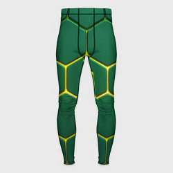 Мужские тайтсы Зеленые плиты с желтым светом