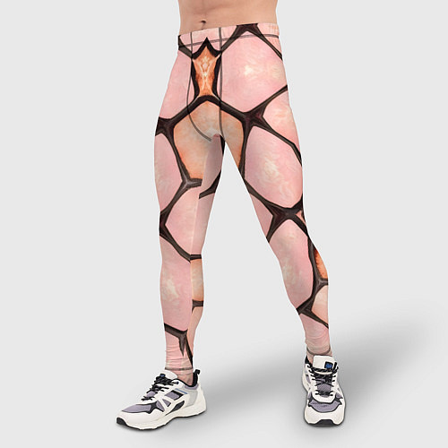 Мужские тайтсы Розовые пятна жирафа / 3D-принт – фото 3