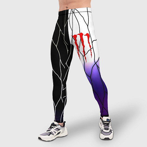 Мужские тайтсы Monster energy steel / 3D-принт – фото 3