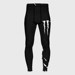 Мужские тайтсы Monster energy fire white