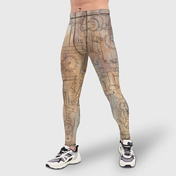 Тайтсы мужские Стимпанк элементы, цвет: 3D-принт — фото 2