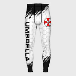 Тайтсы мужские Амбрелла - белые соты, цвет: 3D-принт