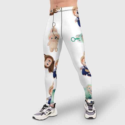 Мужские тайтсы Много игрушек лабубу / 3D-принт – фото 3