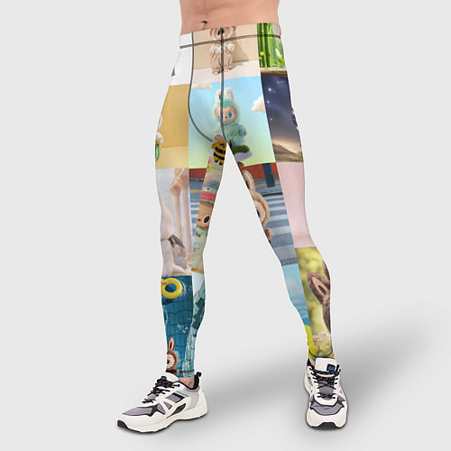 Мужские тайтсы Коллаж из разных лабубу / 3D-принт – фото 3