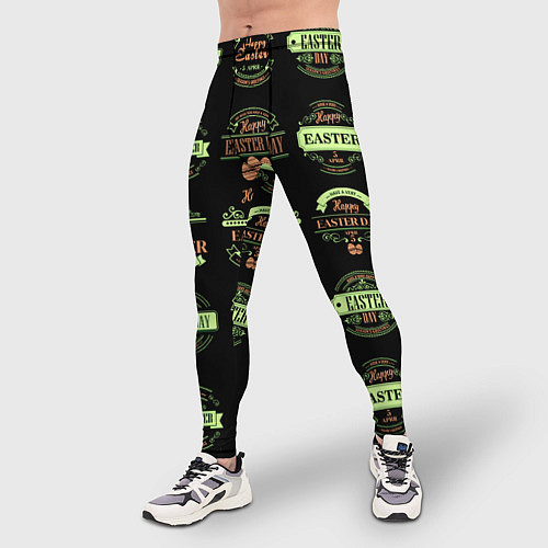 Мужские тайтсы Easter holidays / 3D-принт – фото 3