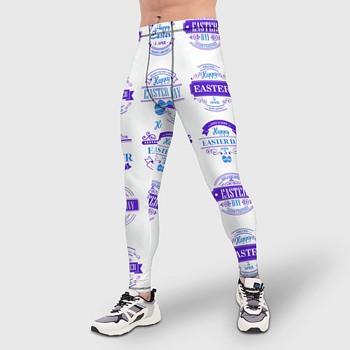 Мужские тайтсы Easter holidays / 3D-принт – фото 3